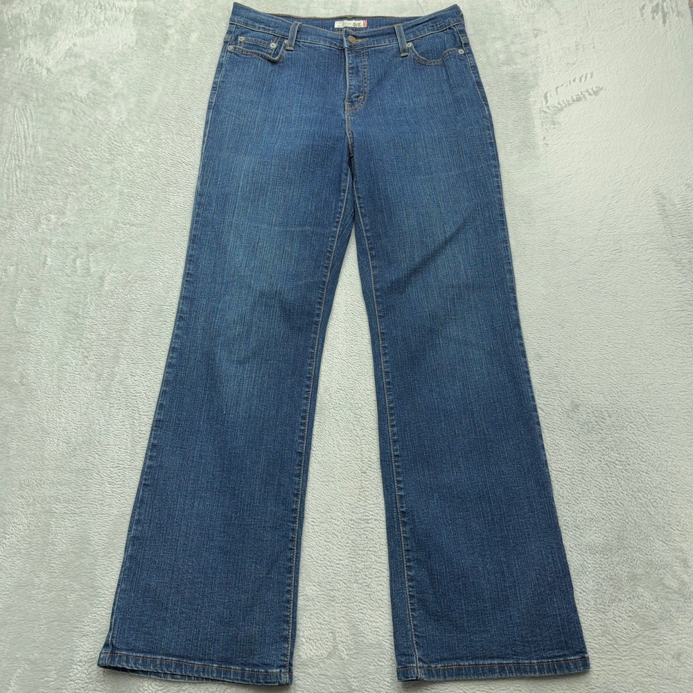 Levis Jeans Womens 12 Blue 512 Perfectly Slimming Bootcut Mid Rise Denim